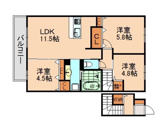 D-room植木の物件間取画像